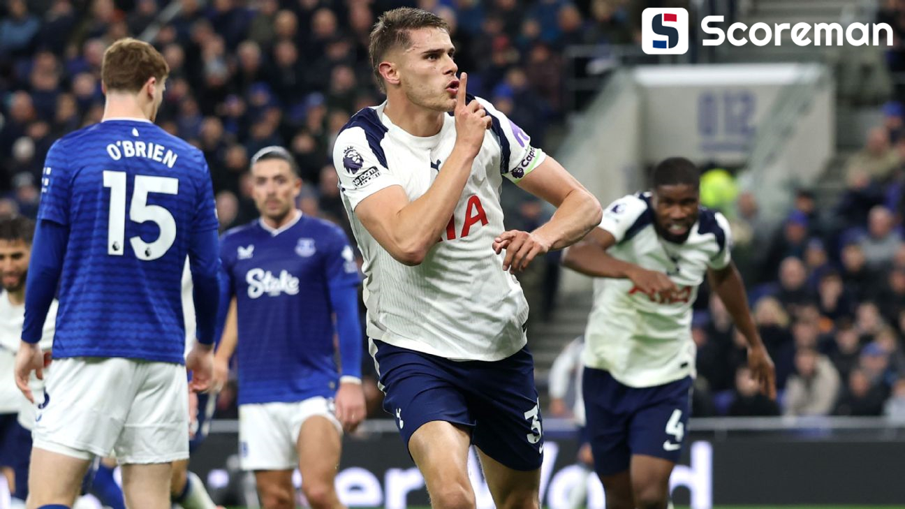 토트넘, 에버턴에 3-0 완승... 반 더 벤 멀티골